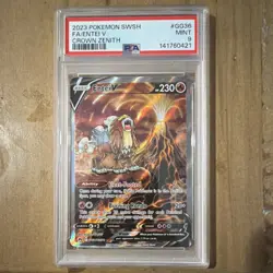 Pokemon Entei V GG36/GG70 Crown Zenith Holo Ultra Rare 230HP PSA 9 - Image 1
