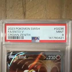 Pokemon Entei V GG36/GG70 Crown Zenith Holo Ultra Rare 230HP PSA 9 - Image 2