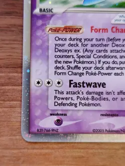 Deoxys ex (Speed Forme) 2005 EX Emerald 93/106 Holo Pokemon English Near Mint - Image 4