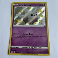 Pokemon TCG Galarian Corsola SV049/SV122 Shining Fates: Shiny Vault Holo NM/LP - Image 1