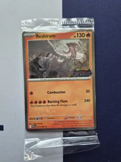 Pokemon Reshiram Phantasmal Flames Stamped 017/094 FACTORY SEALED PROMO - Image 1