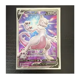 Pokemon TCG Mewtwo V SWSH229 Promo Holo SWSH Sword & Shield Basic Psychic 220 HP - Image 1