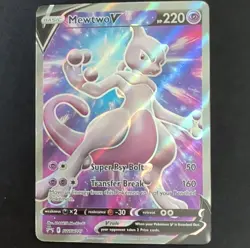 Pokemon Mewtwo V Basic Holo Promo SWSH229 Sword & Shield HP220 Super Psy-Bolt - Image 1