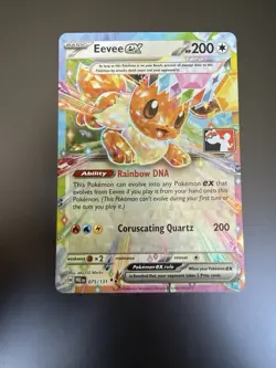 Pokemon TCG Eevee Ex 075/132 Prize Pack Stamp Prismatic Evolutions NM/M - Image 1