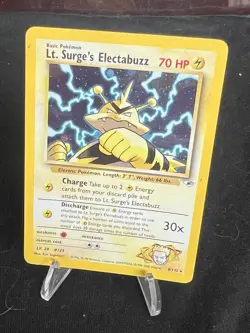 Pokemon TCG Lt. Surge's Electabuzz Gym Heroes Holo Rare 006/132 70HP - Image 1