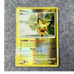 Pokemon Pichu Mysterious Treasures Reverse Holo Uncommon 93/123 2007 Basic - Image 1