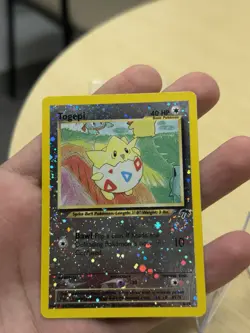 Pokemon Togepi Reverse Holo LP Southern Islands 4/18 Double Swirl 🌀 - Image 2