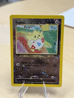 Pokemon Togepi Reverse Holo LP Southern Islands 4/18 Double Swirl 🌀 - Image 3