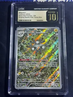 2024 POKEMON BLACK STAR PROMOS SURGING SPARKS ETB #159 MAGNETON CGC 10 PRISTINE - Image 1
