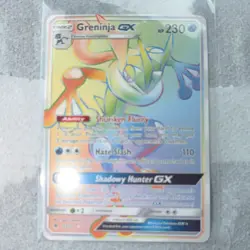 POKEMON GRENINJA GX FULL ART ULTRA RARE HOLO SM-FORBIDDEN LIGHT 133/131 - Image 1