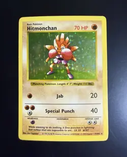 Wizards of the Coast Hitmonchan 7/102 Base Set Shadowless Holo 70 HP - Image 1