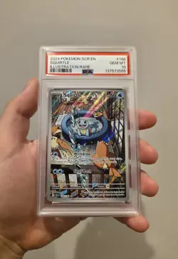 Pokemon Stellar Crown | Squirtle Illustration Rare 148/142 | PSA 10 - Image 1