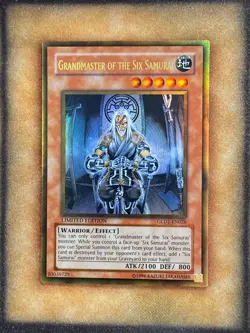Yugioh Grandmaster of the Six Samurai GLD1-EN026 Gold Rare Limited Edition LP - Image 1