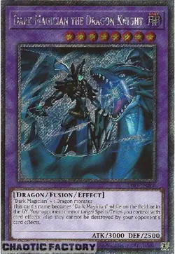 YUGIOH RA03-EN268 Dark Magician the Dragon Knight Platinum Secret Rare 1st Editi - Image 1