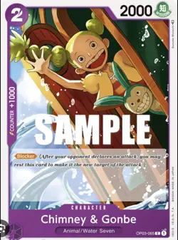 OP03-065 Chimney & Gonbe Common One Piece TCG Card OP03 Pillars of Strength - Image 1