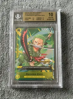 One Piece Roronoa Zoro Championship Event Pack 2024 CS Promo P-042 BGS 10 - Image 1