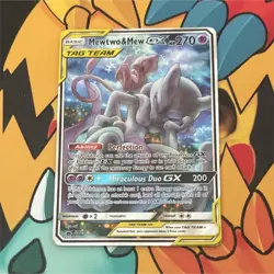 Pokemon Mewtwo & Mew GX TAG TEAM Promo Holo Card SM191 English - Image 1