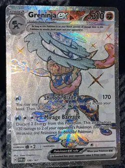 Greninja EX 198/167 Ultra Rare 2024 Pokemon Twilight Masquerade Full Art Card NM - Image 1
