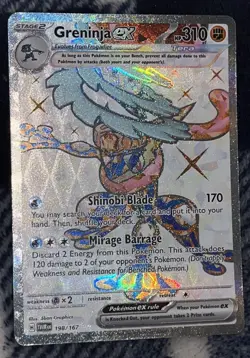 Greninja EX 198/167 Ultra Rare 2024 Pokemon Twilight Masquerade Full Art Card NM - Image 3