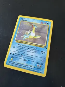 Pokemon Lapras 10/62 Fossil Holo Rare 80 HP Unlimited Wizards of the Coast Card - Image 2
