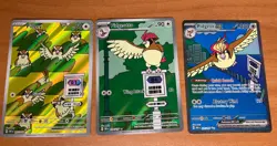 Pidgeot 225 SIR IR Rare Pidgey 207 Pidgeotto 208 TCG Pokemon OBF Card Set NM - Image 1