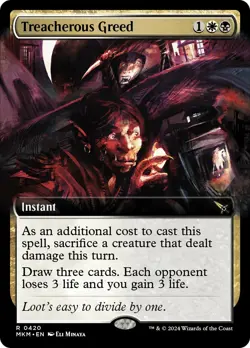 Treacherous Greed (Extended Art) FOIL Murders at Karlov Manor PLD CARD ABUGames - Image 1