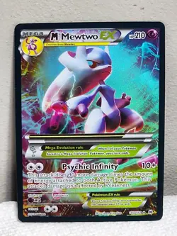 Pokemon M Mewtwo EX Mega Ultra Rare Holo Card 160/162 210 HP Psychic Infinity - Image 2