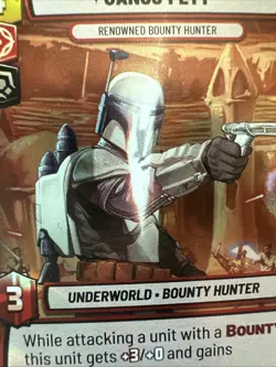 Jango Fett 18/20 Promo Foil - Star Wars Unlimited Card #4HB Misprint Missing Ink - Image 2