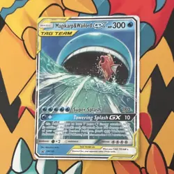 Pokemon Magikarp & Wailord GX TAG TEAM Promo Holo Card SM166 English TCG - Image 1