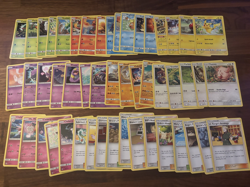 Pokemon Card Bundle Hidden Fates Full Regular Non-holo C/UC/R Set NM/LP - Image 1