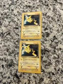 Pikachu WB Movie Promo Pokemon Card 1999 WOTC Black Star Promo HP/MP 2 See Pics - Image 1