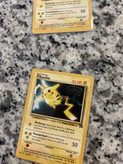 Pikachu WB Movie Promo Pokemon Card 1999 WOTC Black Star Promo HP/MP 2 See Pics - Image 3