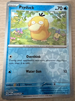 Pokemon TCG Psyduck 054/165 Scarlet & Violet 151 Reverse Holo Card - Image 1