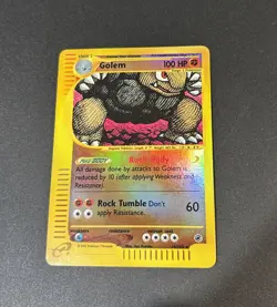 Pokemon Golem Card 14/165 Reverse Holo Rare, Expedition Base Set LP/NM - Image 1