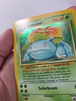 Pokemon TCG Venusaur 15/102 Base Set Holo Rare 1999 English Card - Image 3