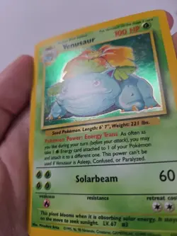 Pokemon TCG Venusaur 15/102 Base Set Holo Rare 1999 English Card - Image 4