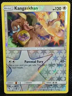 Kangaskhan REVERSE HOLO RARE 47/68 Hidden Fates Pokemon TCG Card Near Mint - Image 1