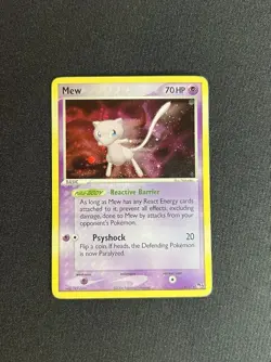 Pokemon TCG Mew 4/17 Holo Rare Card DMG - Image 1