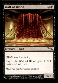 Wall of Blood LP Light Play Mirrodin MTG [9381] - Image 1