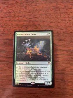 Magic The Gathering Warden of the Grove Foil 166 Rare Tarkir: Dragonstorm NM - Image 1