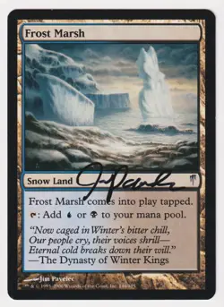 Signed Frost Marsh HP Coldsnap Artist Jim Pavelec 2006 WOTC MTG Magic Snow Land! - Image 1