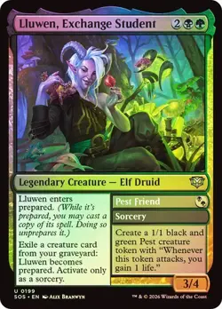 NM Foil Lluwen, Exchange Student, MTG, Secrets of Strixhaven, Magic, 199 - Image 1