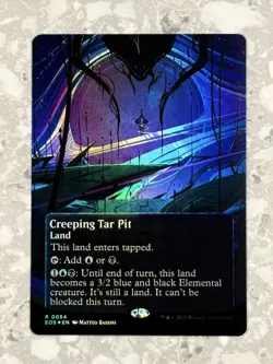 Creeping Tar Pit (Borderless) 54 FOIL R MTG Edge of Eternities NM X1 - Image 1