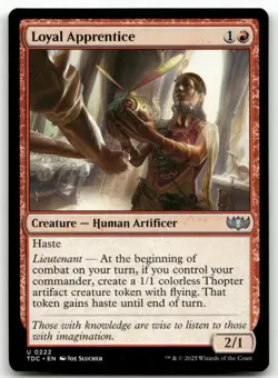Loyal Apprentice #222 MTG Tarkir Dragonstorm TDC NM X1 - Image 1