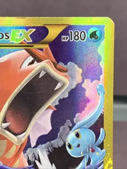 Pokemon TCG Gyarados EX 123/122 XY Breakpoint Gold Secret Rare Holo Crease - Image 3