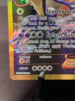 Pokemon TCG Gyarados EX 123/122 XY Breakpoint Gold Secret Rare Holo Crease - Image 5