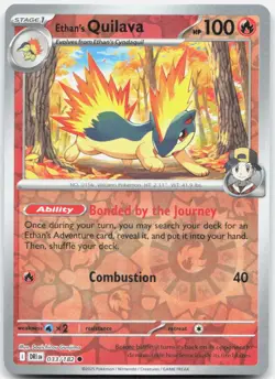 Ethan's Quilava 033/182 Common Destined Rivals Pokemon Reverse Holo Near Mint - Image 1