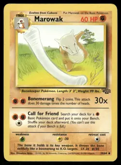 Pokemon Cards Marowak 39/64 Jungle Uncommon LP - Image 1