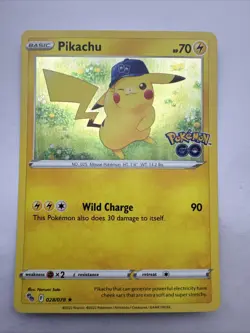 Pokemon TCG Pikachu Pokemon GO 028/078 Holo Holo Rare - Image 1