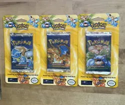Pokemon 50/50 Shadowless Base Set Blister Set (Blastoise, Charizard, Venusaur) - Image 1